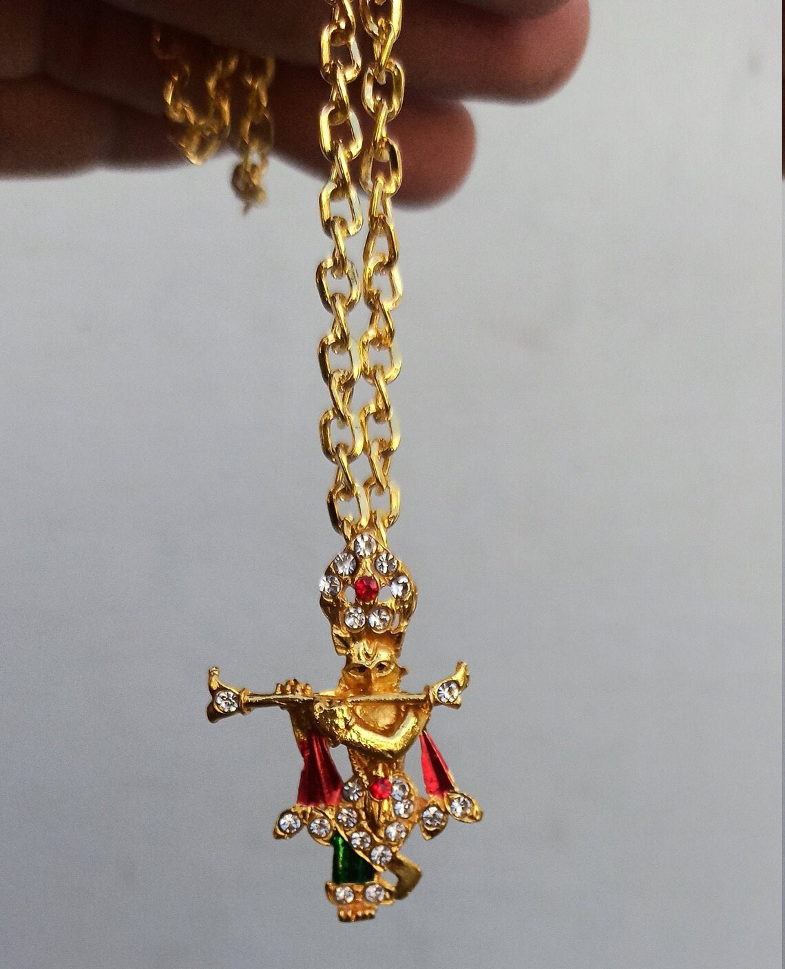 Lord Krishna Pendant/ Lord Krishna Necklace/ Kanha Necklace/ Etsy