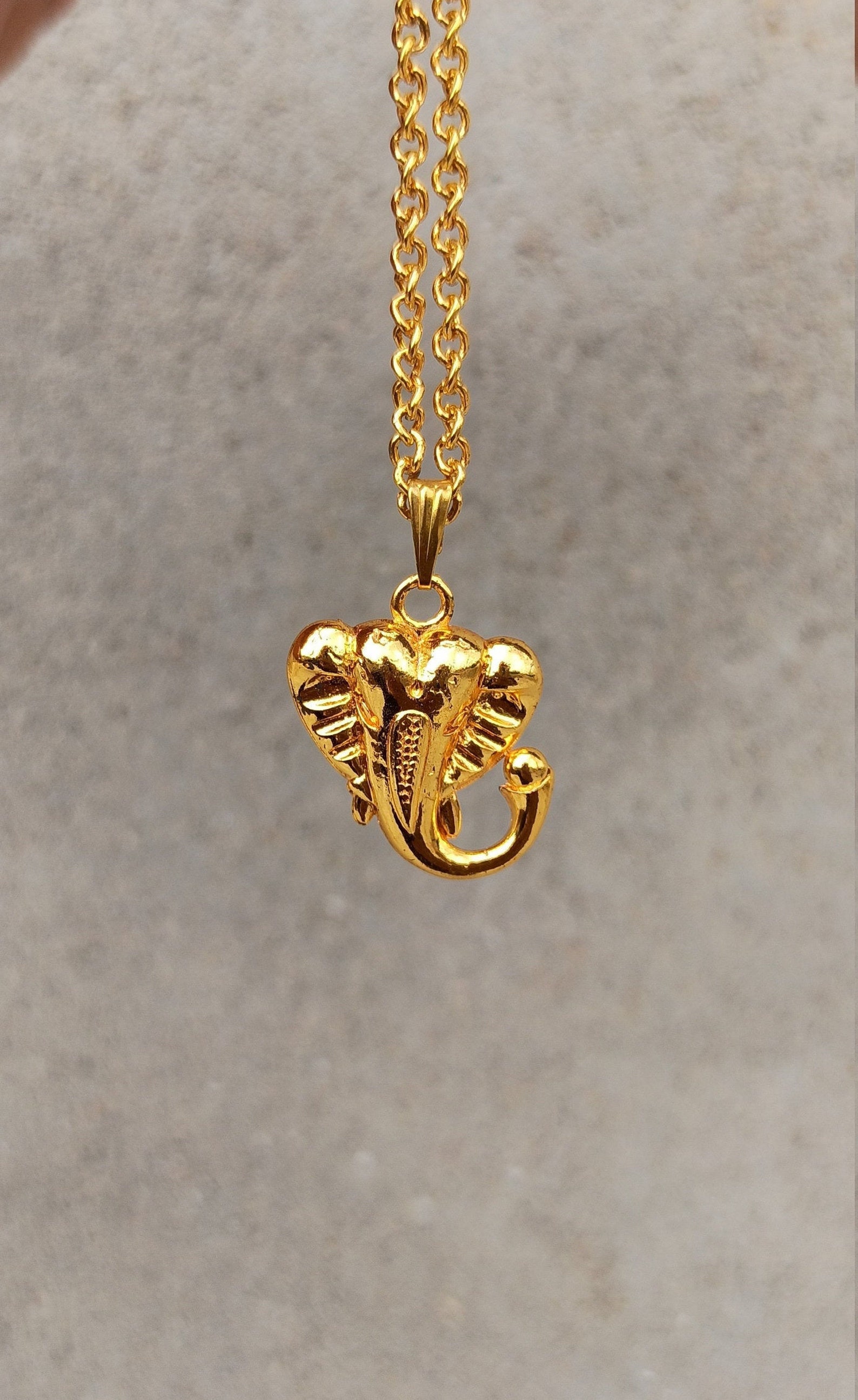 Lord Ganesha Pendant Ganesh Detailed Pendant Ganpati Brass Etsy