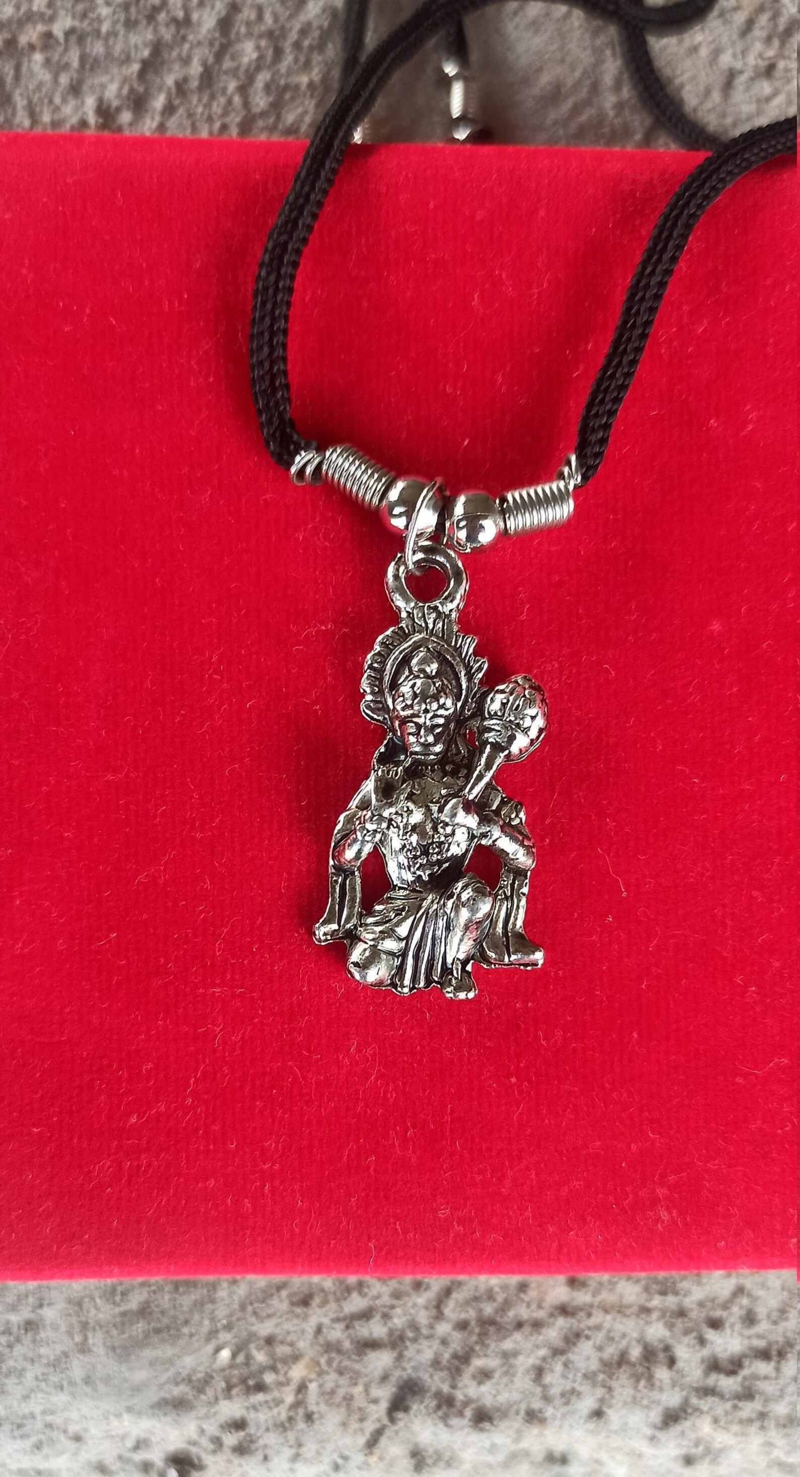 Lord Hanuman Pendant Hindu God Hanuman Silver Plated Locket Etsy