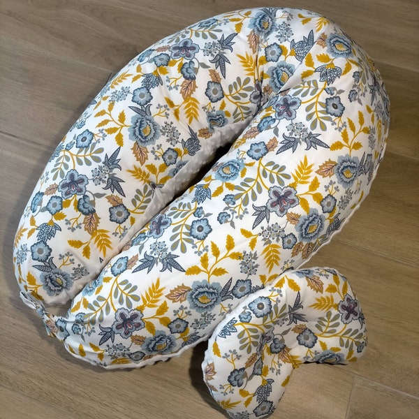 Coussin d'allaitement avec mini oreiller et housse de coussin