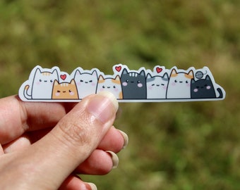 Cat Kawaii Sticker | Cute Cat Sticker | Cat decal for Cat lovers