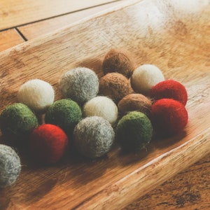 Felt Ball Christmas Ornaments, Felt Christmas Decorations, Scandinavian Christmas, Boho Christmas, Farmhouse Christmas, Farmhouse Ornaments image 8