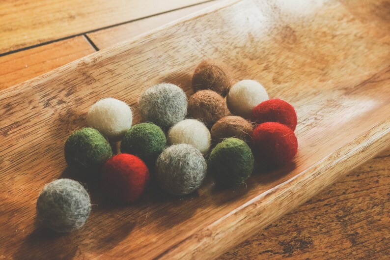 Felt Ball Christmas Ornaments, Felt Christmas Decorations, Scandinavian Christmas, Boho Christmas, Farmhouse Christmas, Farmhouse Ornaments image 8