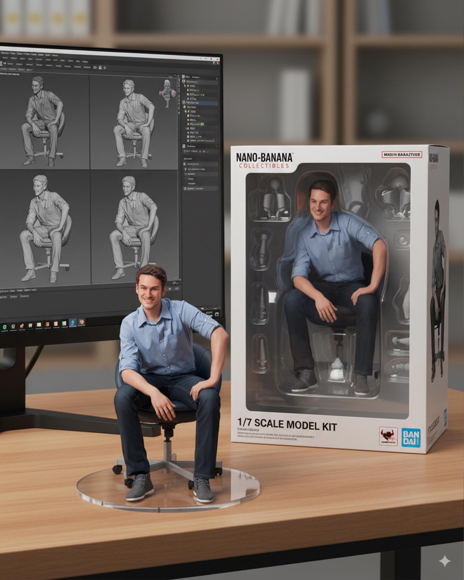 Making Photo Figures 3D Digital Figurine Portrait From Photo: DIY Tutorial (digital Download ...
