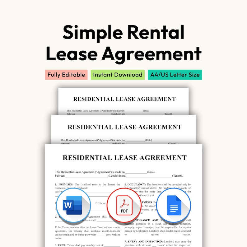 New Contract Rent Request Form Rental Lease Agreement Template: Editable Property Contract Form ...
