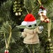 Baby Yoda Santa Christmas Decoration With Santa Hat, Christmas Ornaments, Grogu ,Happy Holidays, 2021 Ornaments Christmas in July 