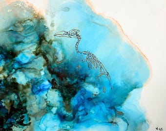 COMMISSION: Alcohol ink painting