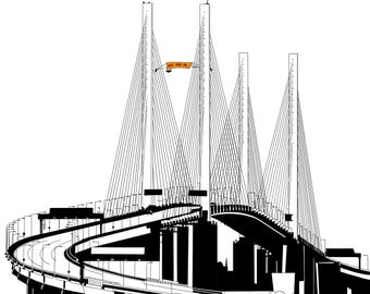 QEII Bridge Print