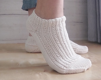 PATRÓN DE TEJIDO Calcetines * Calcetines pantuflas * Calcetines cortos de algodón * STRICKANLEITUNG