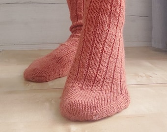 PATRÓN DE TEJIDO Calcetines básicos*Patrón de tejido de calcetines para principiantes*Mujer Hombre Unisex Patrón de punto elástico fácil para calcetines