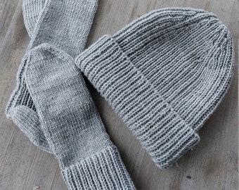 WZÓR NA DZIANINĘ CZAPKA*Czapka Beanie Rękawiczki damskie Wzór*2 Wzór cyfrowy w formacie PDF*Czapka z dzianiny prążkowanej Rękawiczki damskie Wzór*Różowe rękawiczki