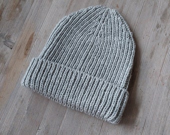 WZÓR NA DZIERGANIE CZAPKI*Wzór na damską czapkę beanie*4 Wzór cyfrowy w formacie PDF*Czapka z prążkowanej dzianiny,Wzór na robienie na drutach rękawiczek