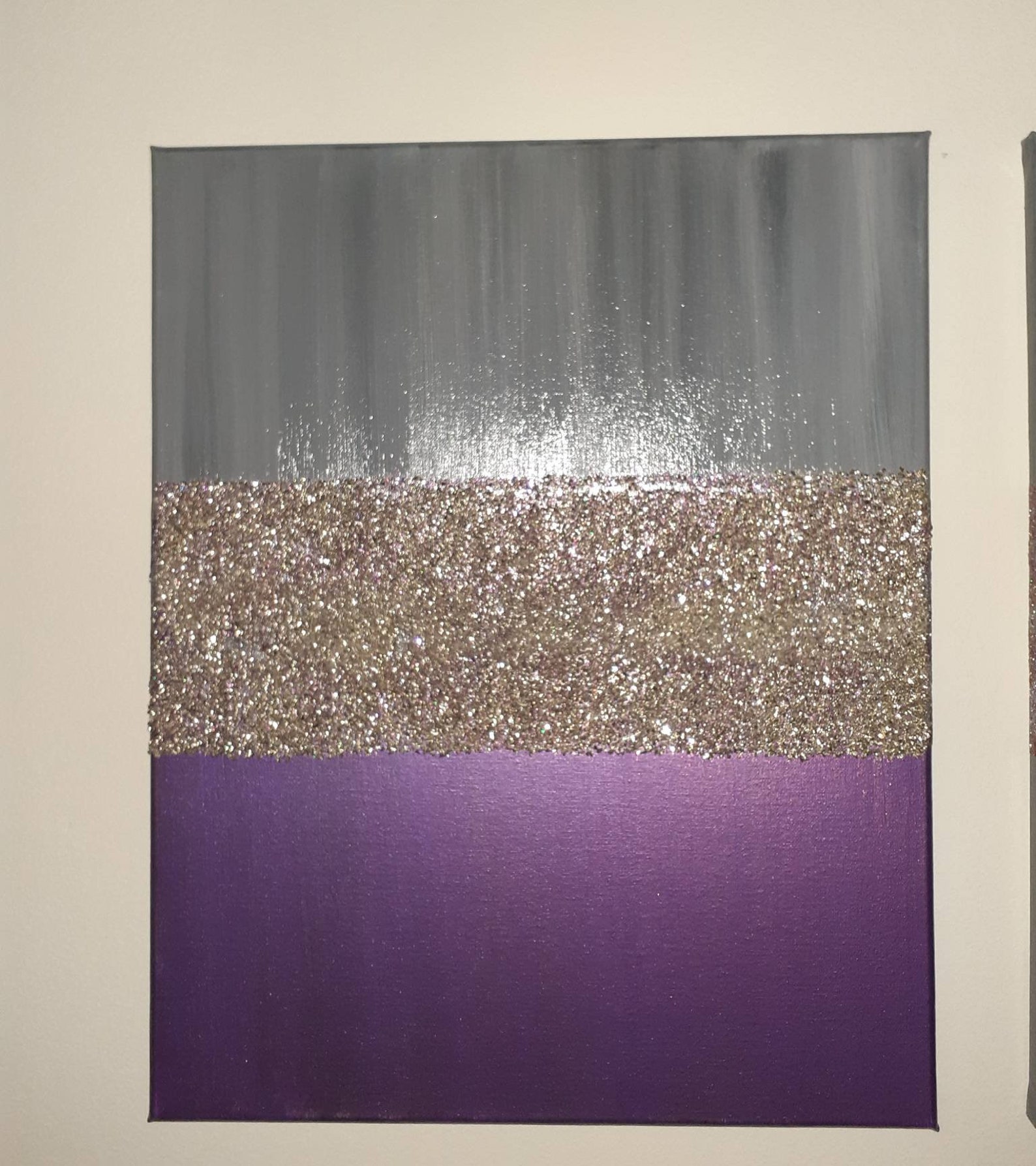 Glitter Canvas Painting Shinning Canvas Arr Bling Canvas Etsy
