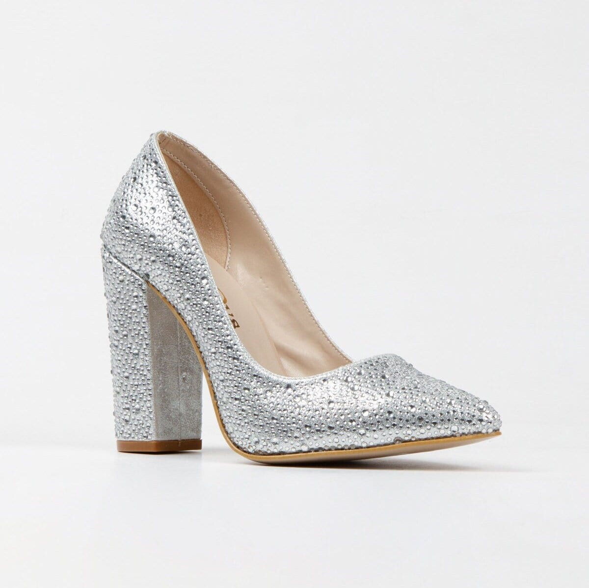 ZAPATOS DE BODA, Zapatos de tacón, Zapato de baile de fiesta, Zapato de tacón grueso nupcial, Zapato plateado hecho a mano, Zapato de boda para novia,