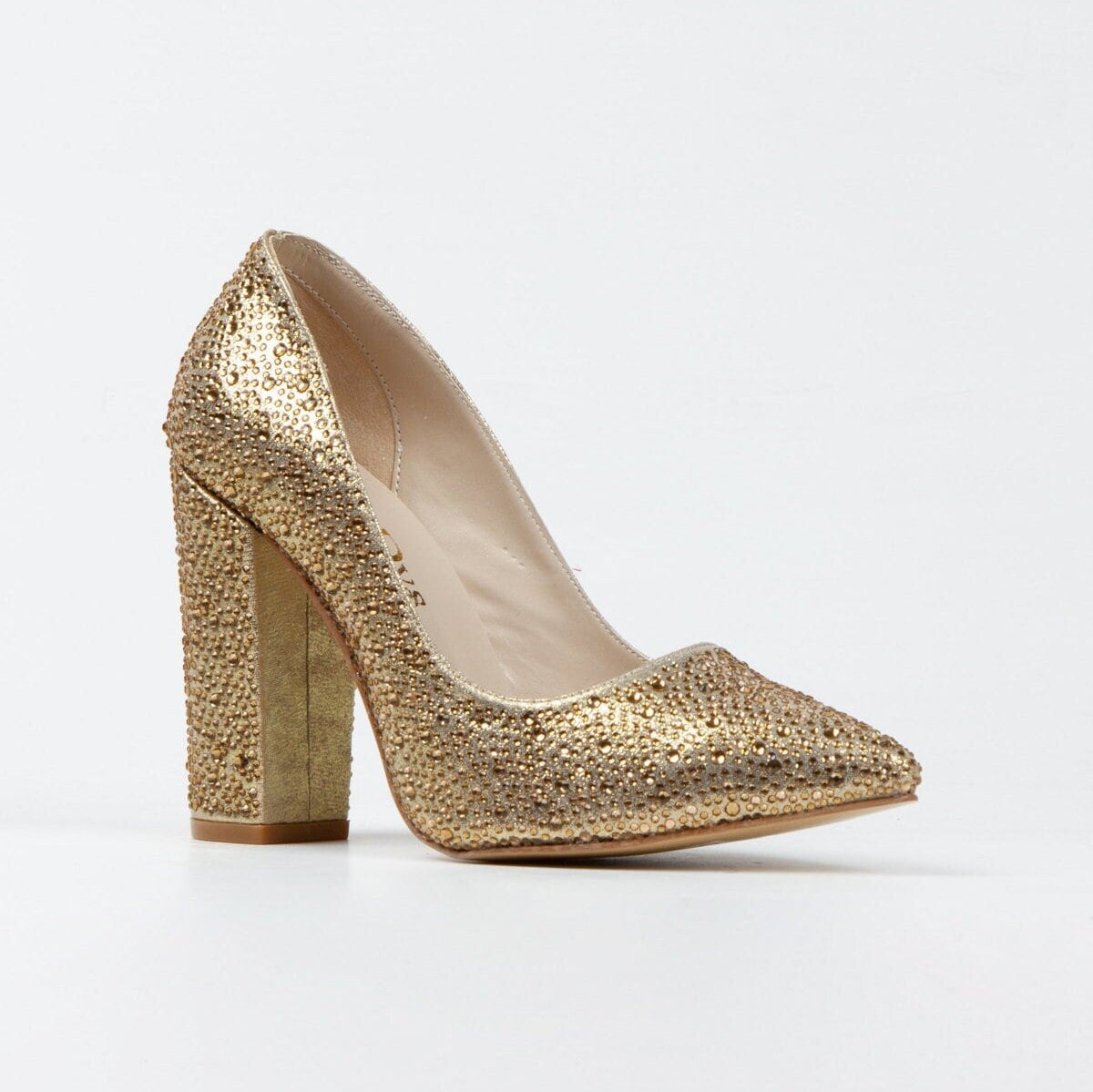 ZAPATOS DE BODA, Zapatos de tacón alto, Zapato de baile de fiesta, Zapato de tacón grueso nupcial, Zapatos de oro hechos a mano, Zapatos de boda para
