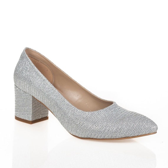 DELICACY Womens Open Toe Heel Sandals Low Block Heel Dress Shoes SIZE 7  Silver | eBay