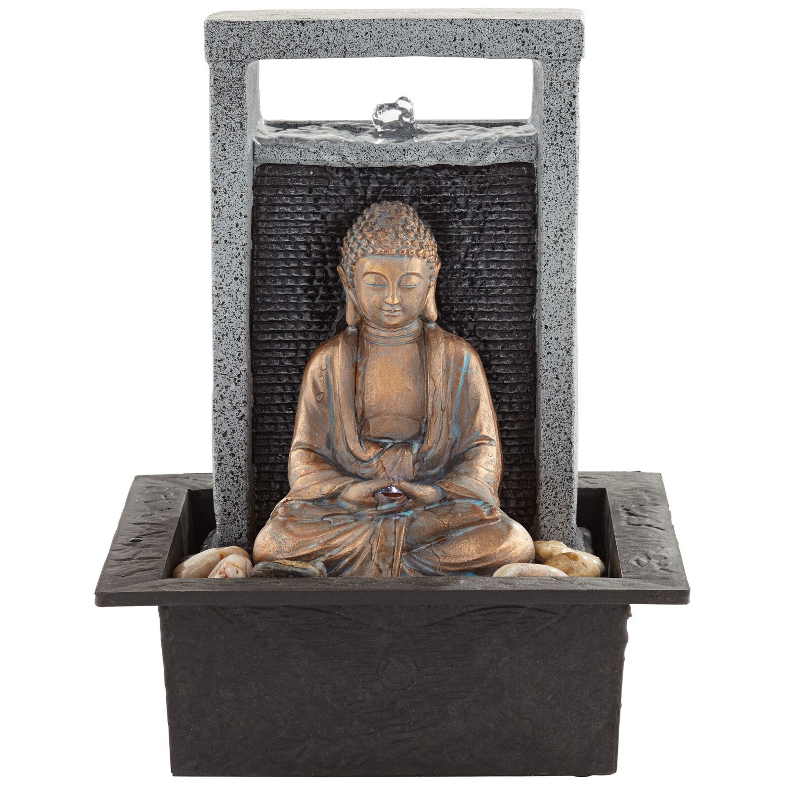 Handmade 11H Sitting Buddha Water Fountain with Light Etsy