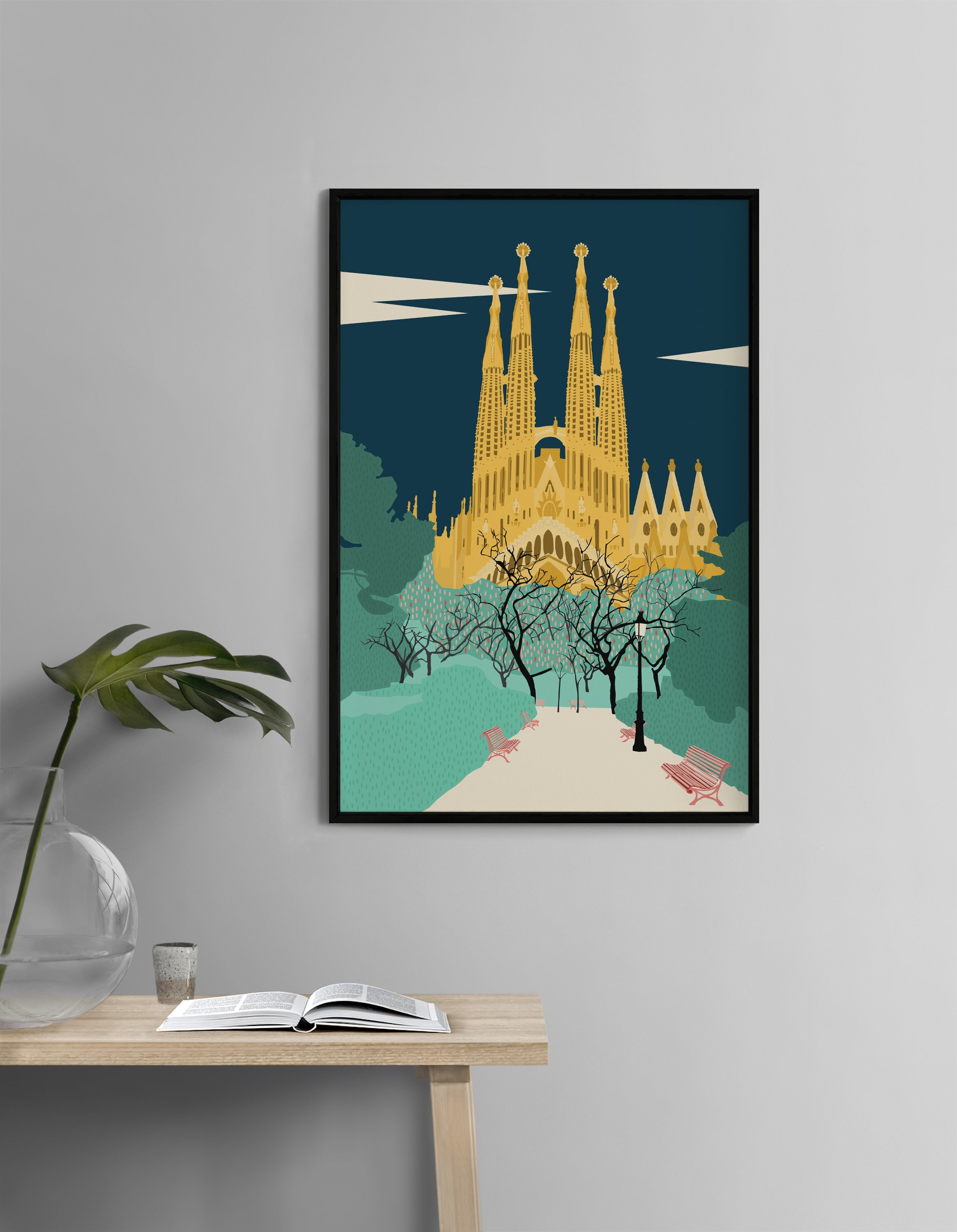 Sagrada Familia Poster Barcelona Print Architecture Print | Etsy UK