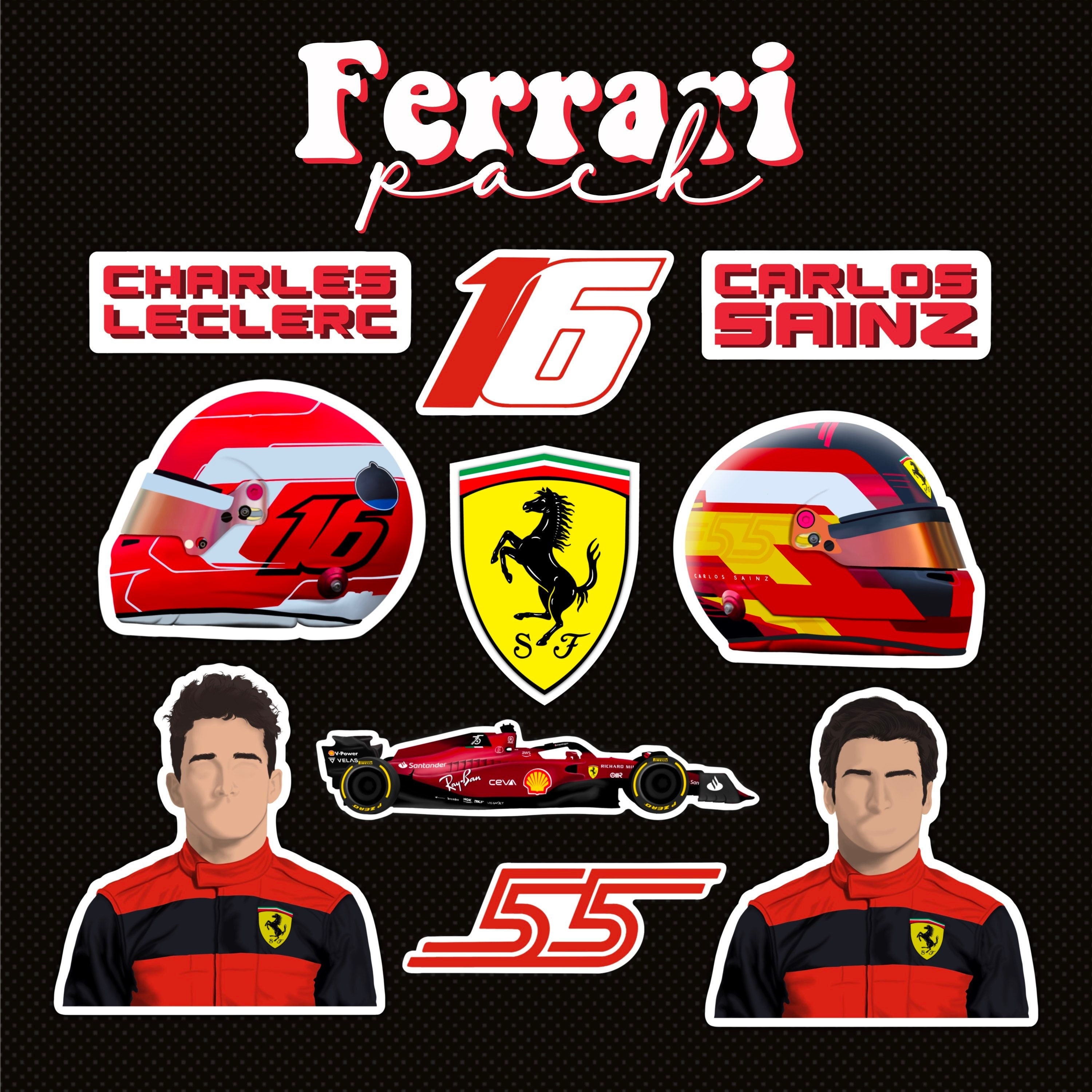 Autocollant Ferrari Teams