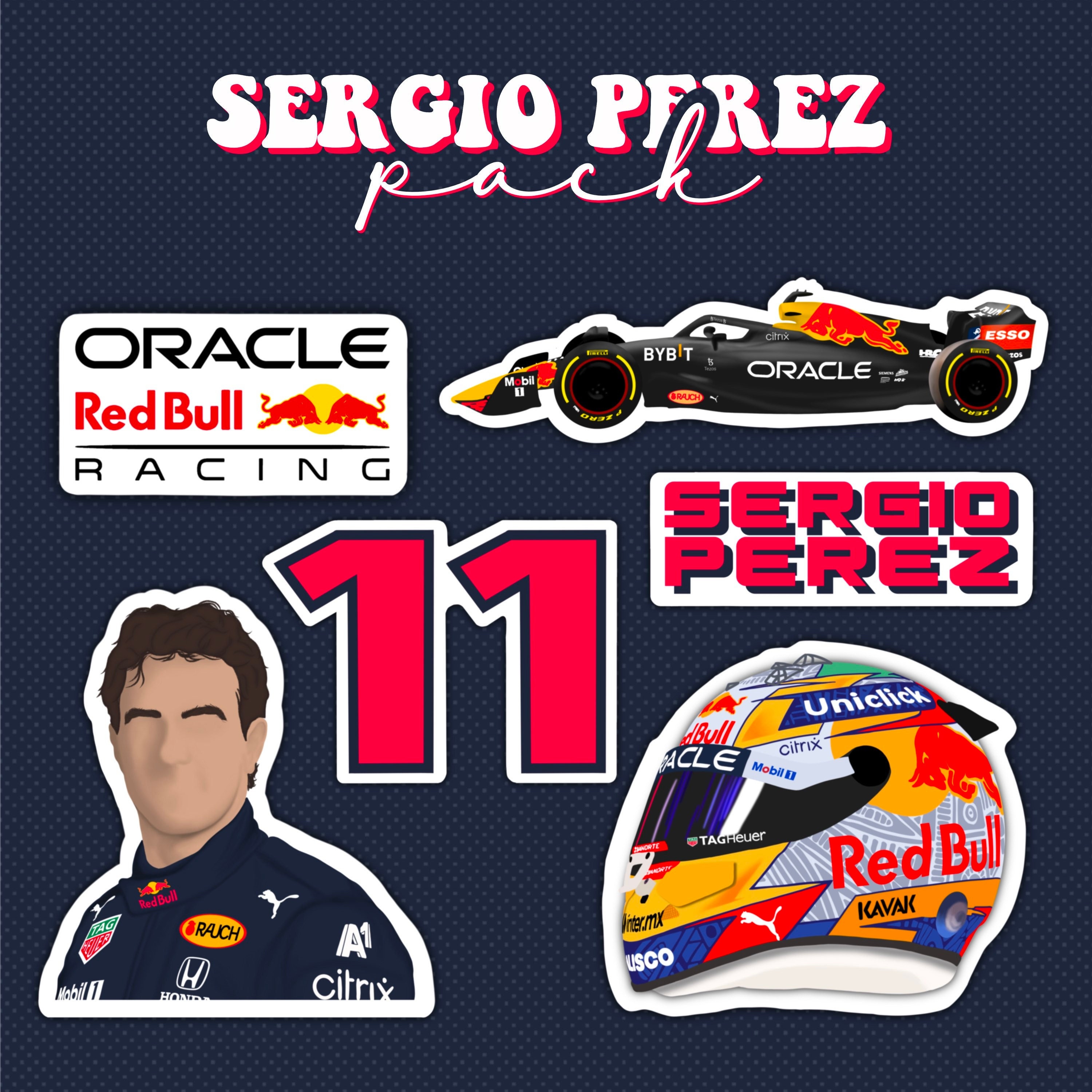 Honda Red Bull Racing Sticker Sheet