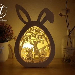 Bunny Easter Shadow Box 3D