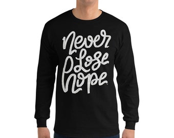Verlies nooit hoop shirt met lange mouwen - Donker