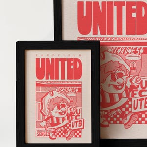 Sheffield United Wall Art Print, Framed/Unframed, You Fill Up My Senses print,Captain Blade, Christmas Gift for him,wall decor Sheffield art