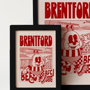 Brentford Football Club Wall Art Framed/Unframed, Brentford, don&#39;t make it bad print, Christmas Gift for him,Wall Decor