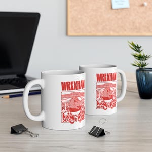 Wrexham Football Club Mug, Wrex the Dragon, Christmas Gift, Football Gift, Gift for him, Football Memorabilia, Wrexham Gift, Stocking Filler