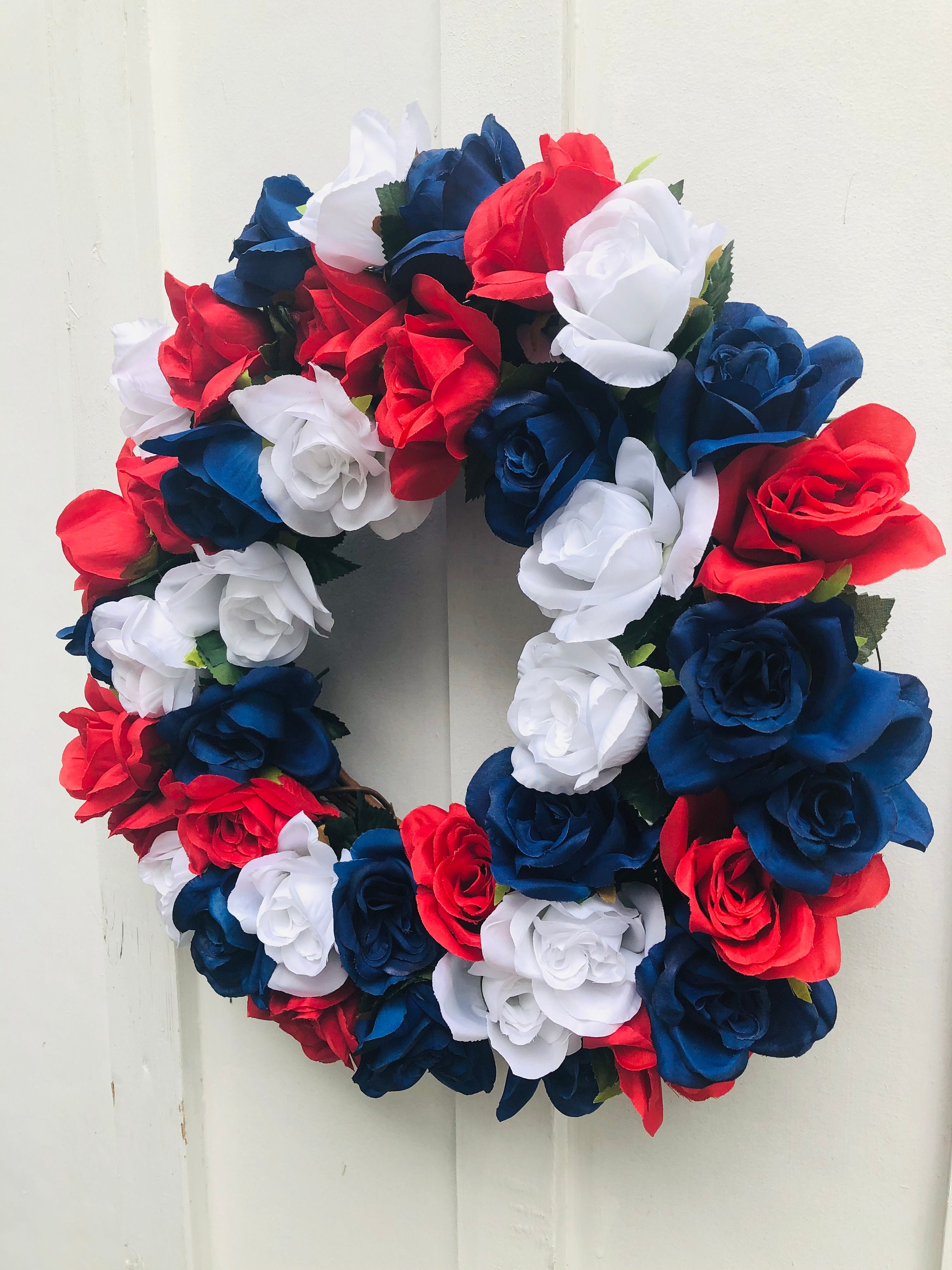Americana Wreath Patriotic Wreath 4th of July Wreath Memorial Day Decor ...