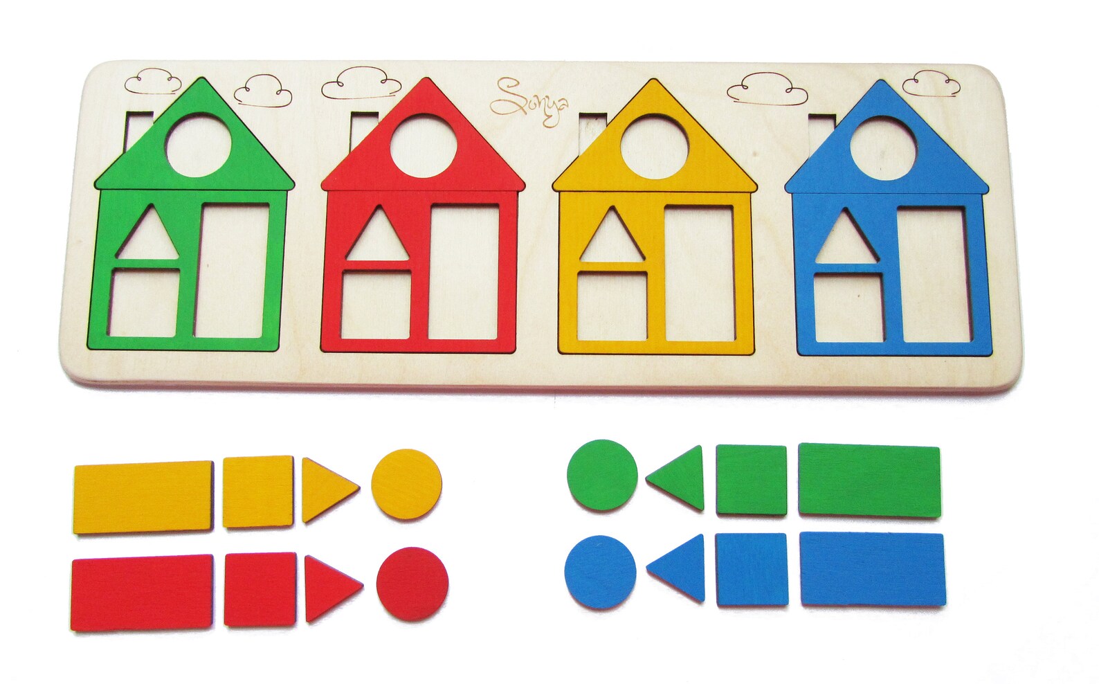Wooden House Puzzle Educational toy Montessori Puzzle Toys Etsy
