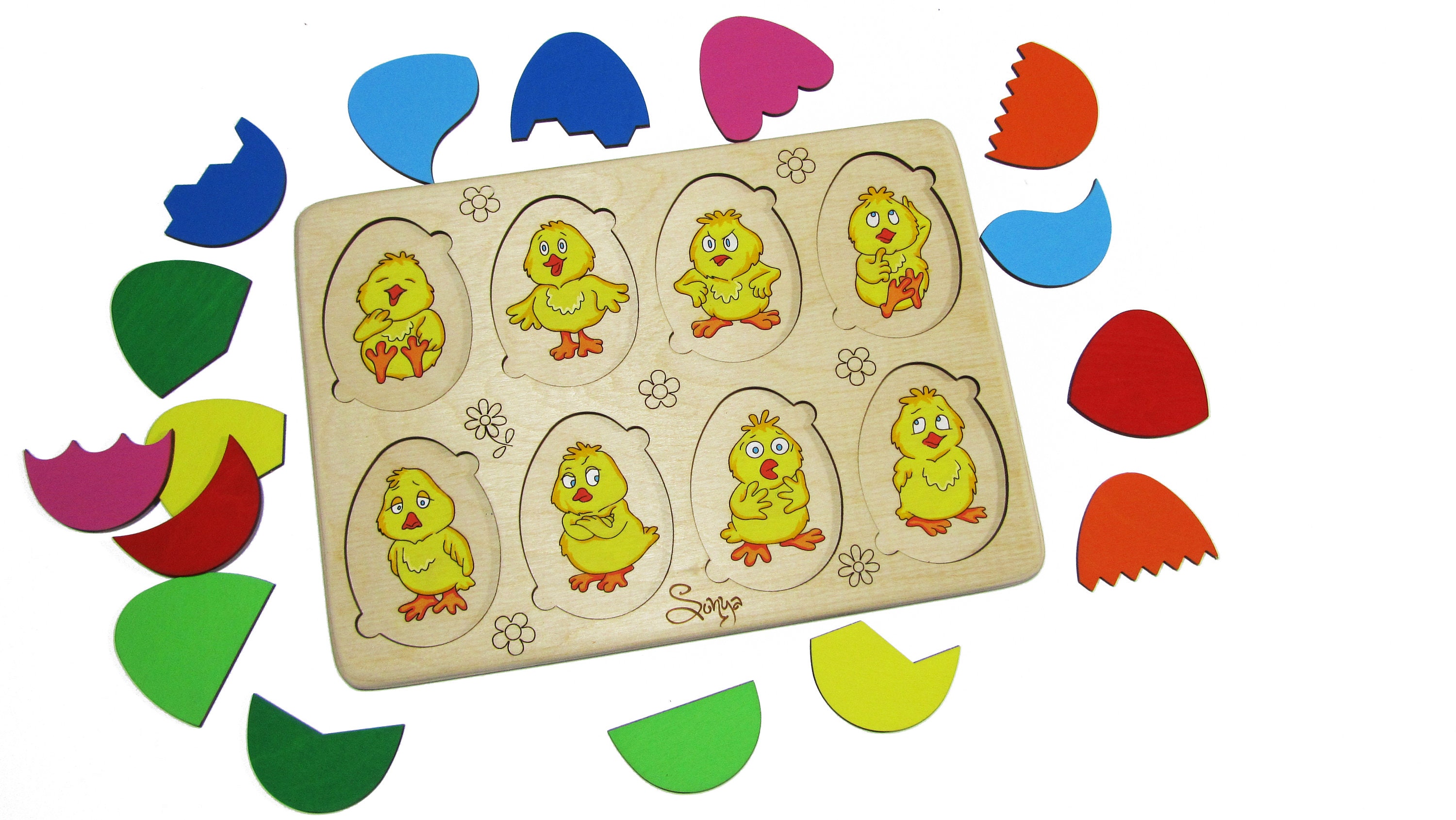 Wooden Eggs Puzzle Educational toy Montessori Puzzle Toys Etsy