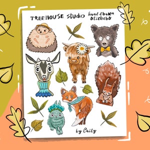 JW Kid&#39;s Stickers| Woodland animals | PDF Download