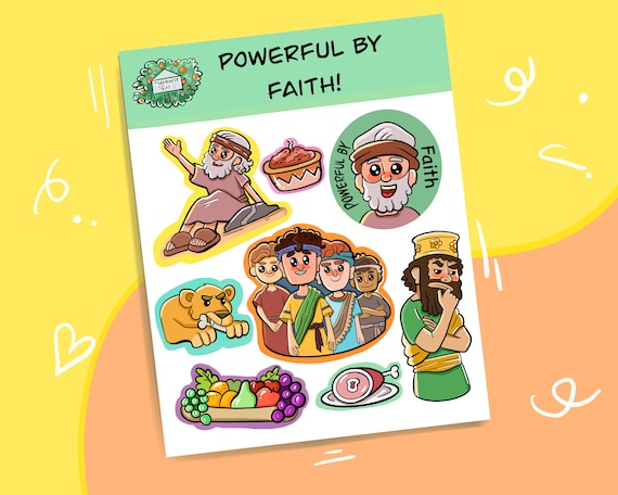 JW Kid's Stickers | Bible Characters | Daniel | Powerful By Faith | PDF Download