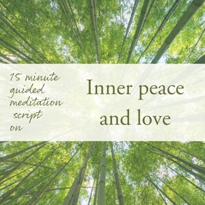 Guión de meditación de amor y paz interior / Guión de grabación de audio de meditación guiada para el amor propio, abundancia espiritual / Idea de regalo para amantes del yoga