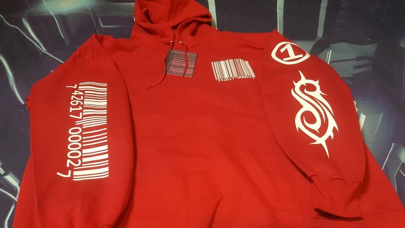 slipknot barcode hoodie