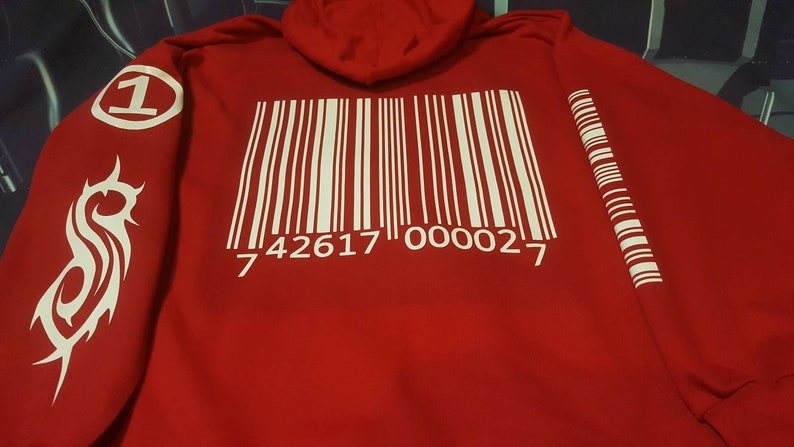 slipknot barcode hoodie