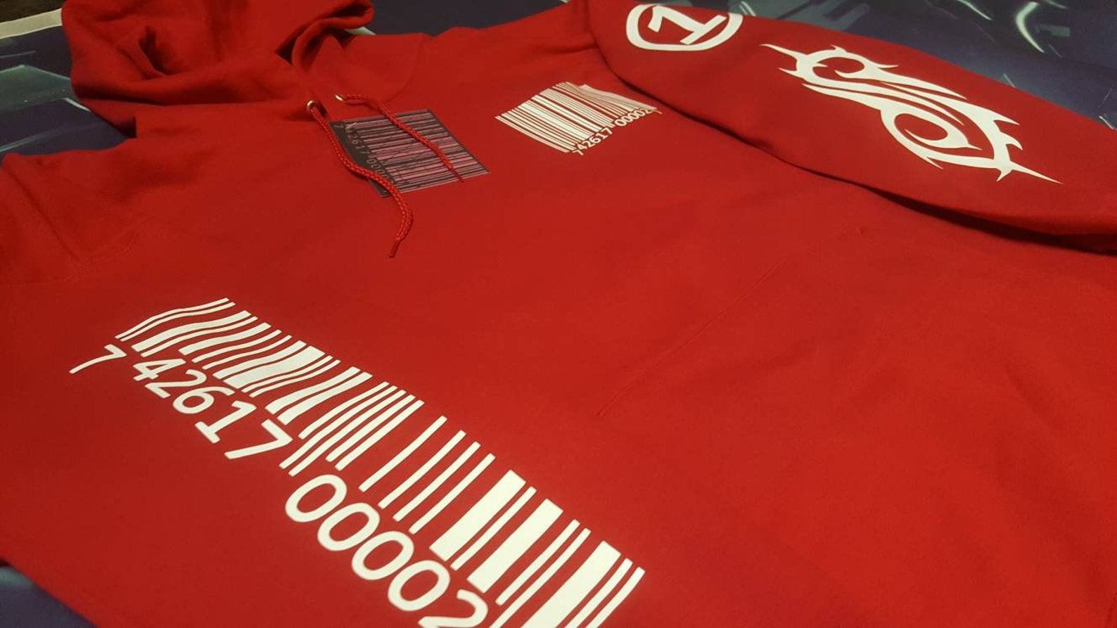 slipknot barcode hoodie