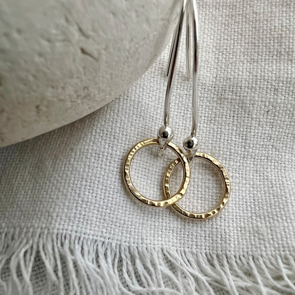 Love, gold, silver, drop earrings, full of elegance and grace, so you can feel quietly loved…