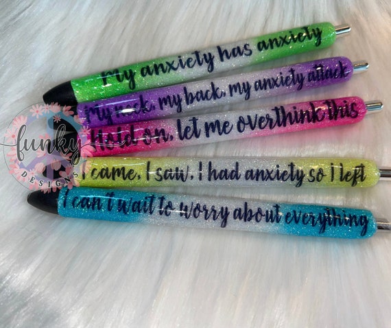 Set of 5 Days of the Week Glitter Epoxy Gel Pens, Sassy Epoxy Glitter Gel  Pens, Funny Gel Pen, Adult Humor Gel Pen, Inkjoy Brand, Custom 