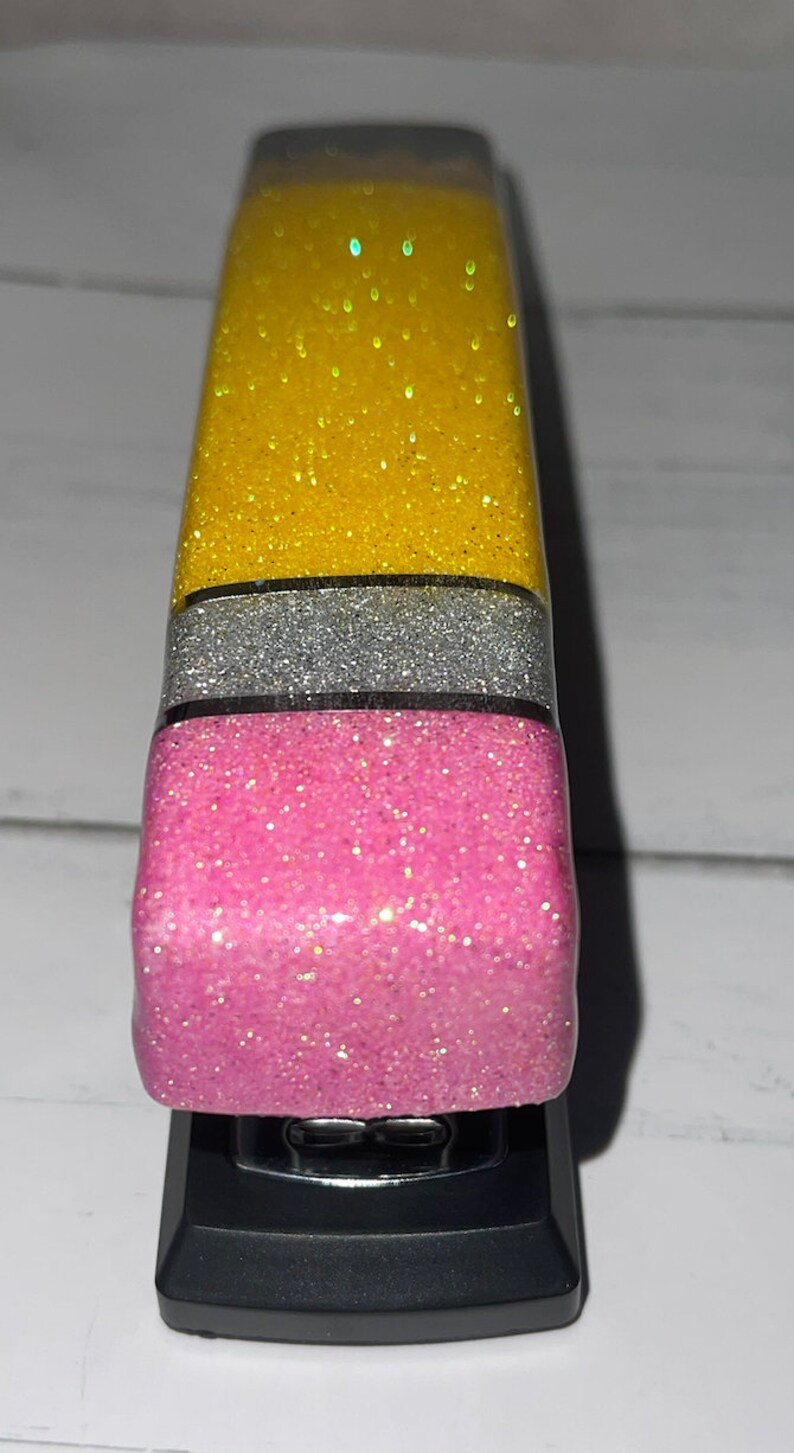 Pencil Stapler Glitter Stapler Teacher Gifts Etsy Canada