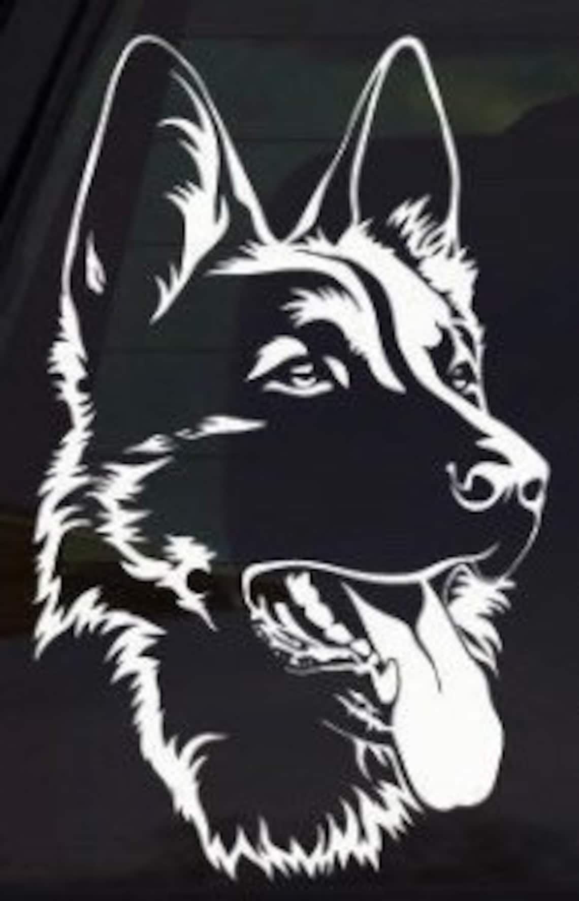 German shepherd car decal/sticker Etsy