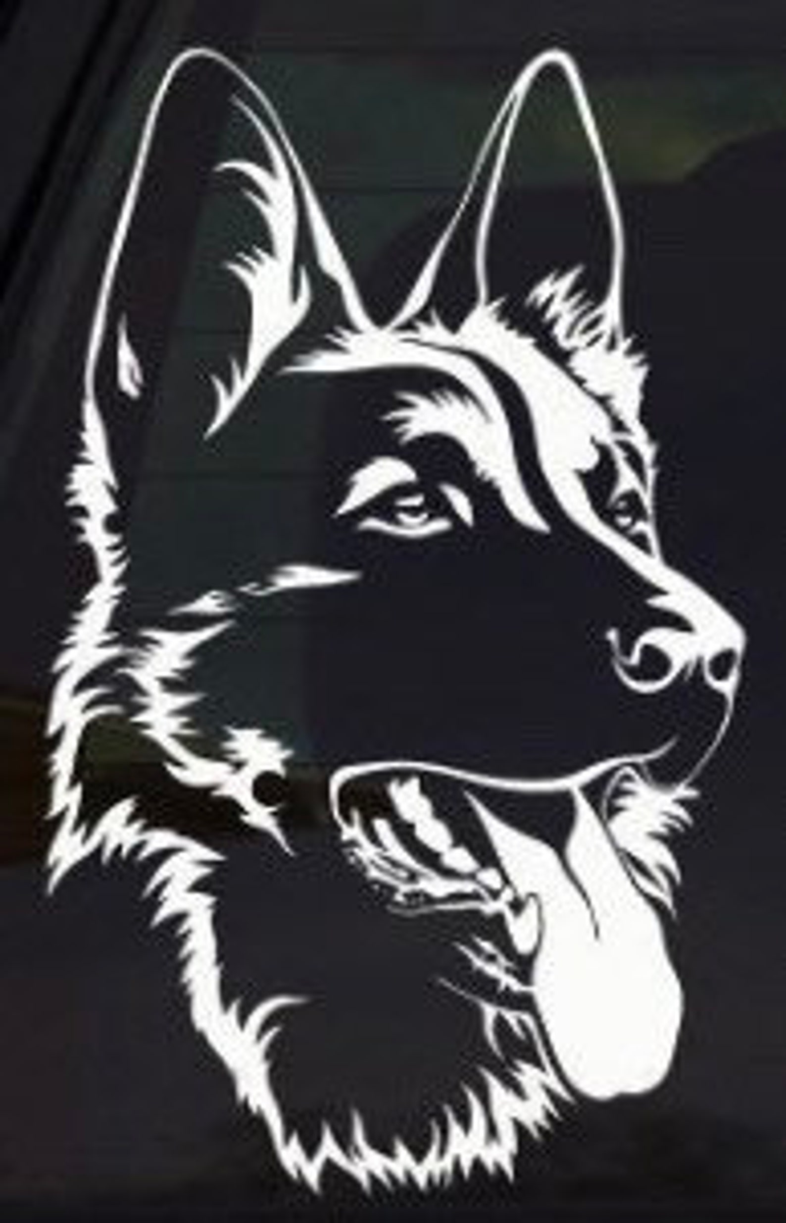 German shepherd car decal/sticker Etsy