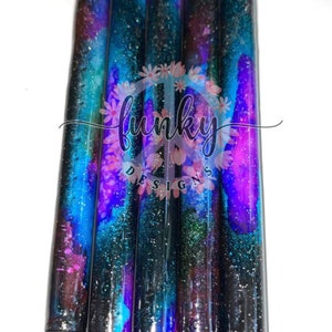 Galaxy Glitter Gel Pens: Custom Resin Inkjoy Pens