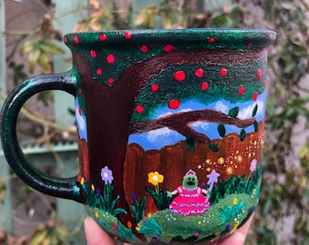 Caneca Nanalan, Caneca Mona Nanalan, Caneca "Quem é Essa Garota Maravilhosa?", Caneca da Série de TV Canadense, Caneca Nanalan Pintada à Mão, Caneca da Infância, Caneca Kidcore
