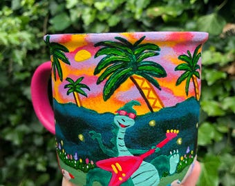 Mug Denver le dernier dinosaure, Rétro, vintage, dessin animé, année 80, année 90, art rétro, nostalgie, enfance, pop culture, cadeau