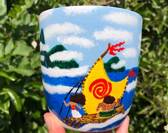 Taza de Moana, Taza de Moana y Maui, Taza de Moana la Exploradora, Taza de Moana pintada a mano, La leyenda del fin del mundo, Taza de Maui Moana