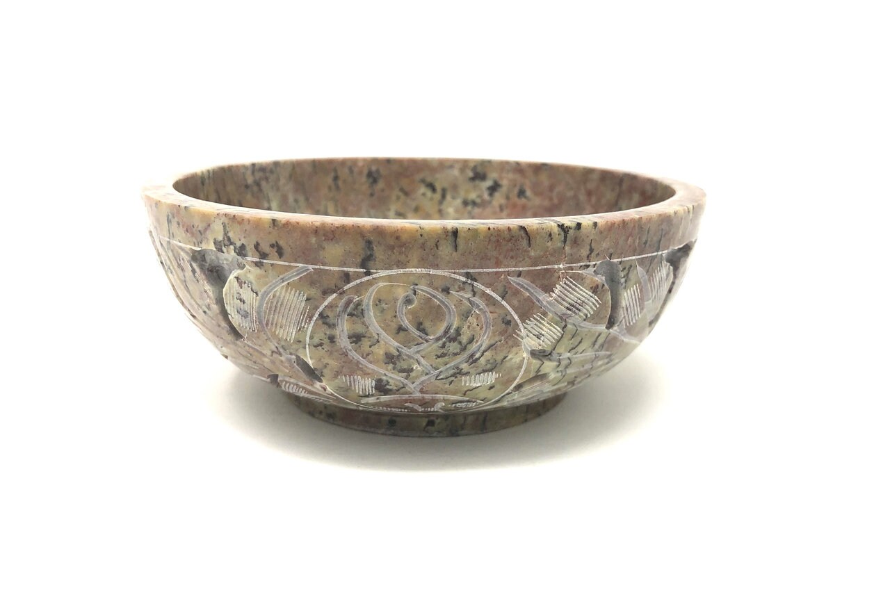 Carved Soapstone Bowl for Smudge Crystals Scrying Etsy