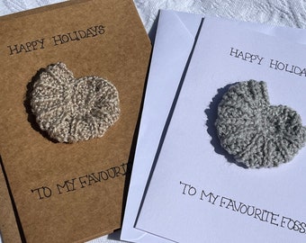 Happy Holidays Favourite Fossil Greetings Card, Hand Made