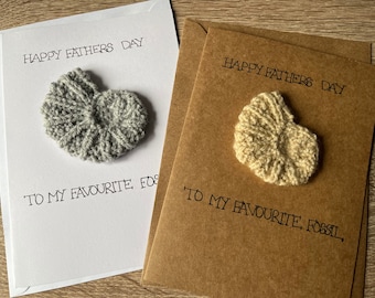 Favourite Fossil Ammonite Father’s Day Card, Hand Made in brown or white